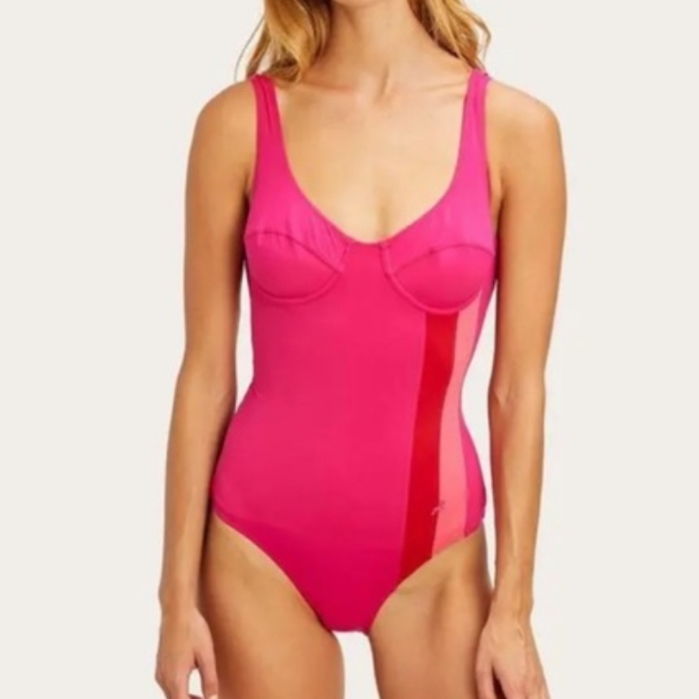 NWOT Morgan Lane Daphne One Piece in Coral